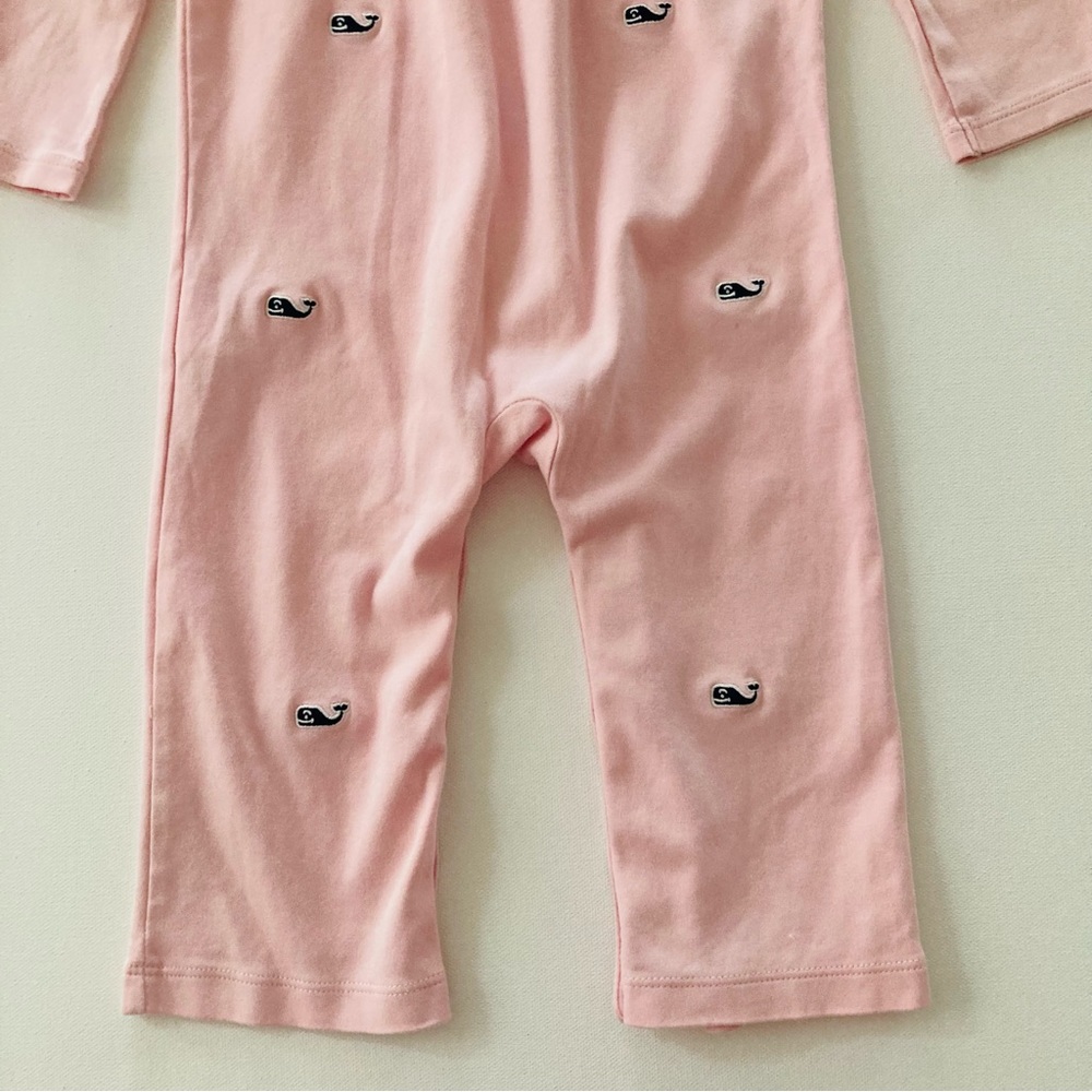 Vineyard Vines Baby Girl 18-24 Months Whale Pink Romper Pima Cotton - Picture 3 of 7